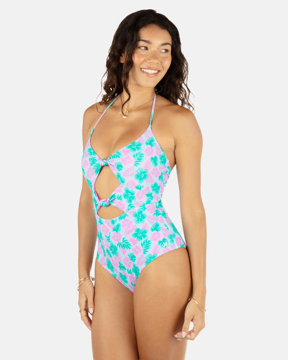 Hurley Lani Floral Cheeky Knot One Piece