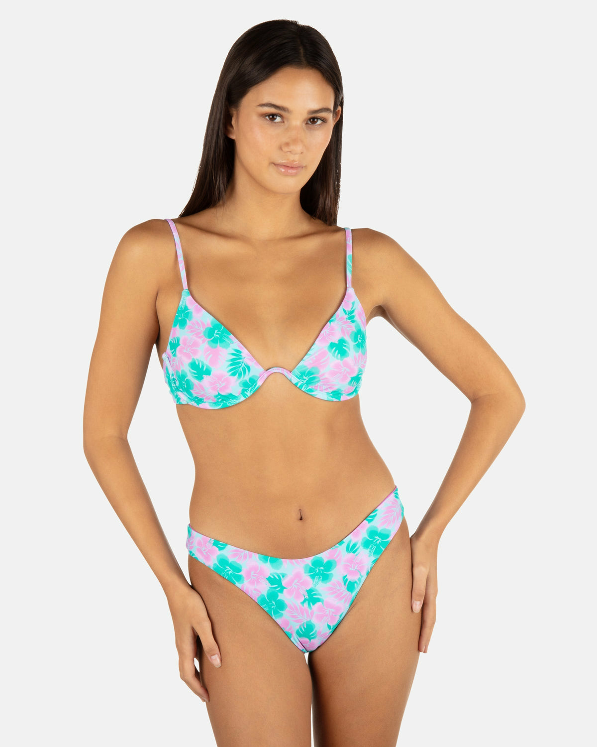 Hurley Lani Floral Cheeky Scoop Reversible Bottom