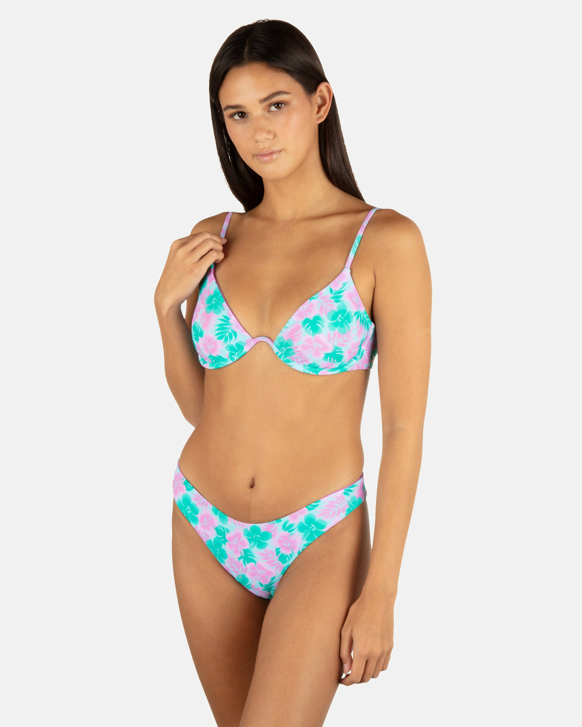 Hurley Lani Floral Cheeky Scoop Reversible Bottom