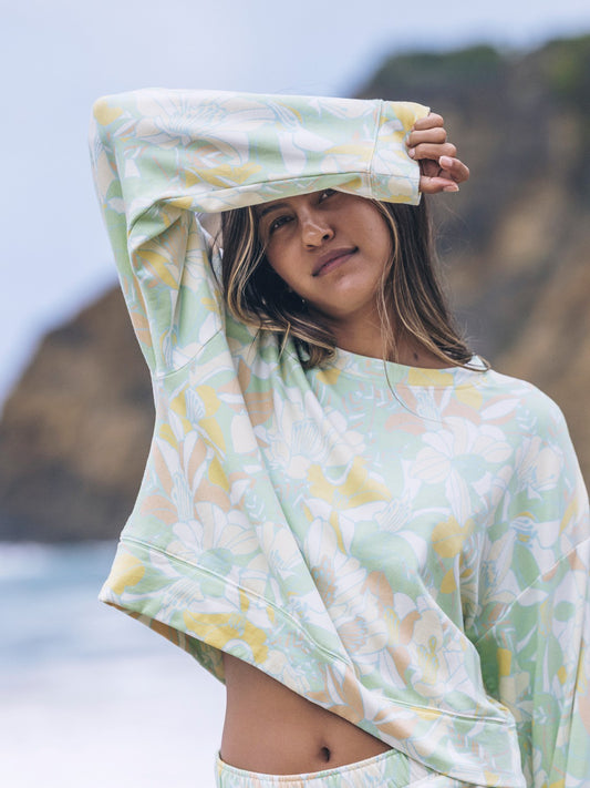 Hurley Safari Floral Boxy Crew