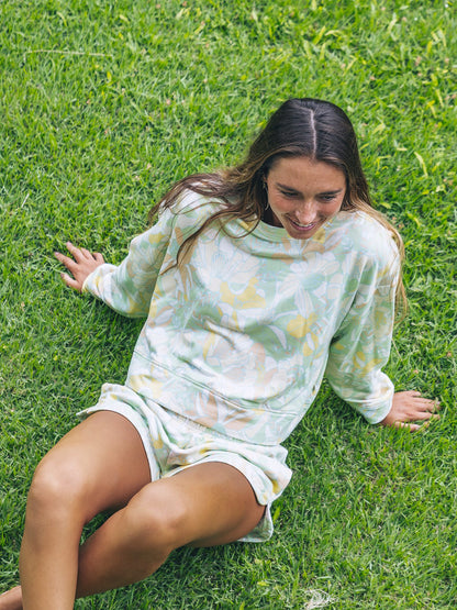 Hurley Safari Floral Boxy Crew