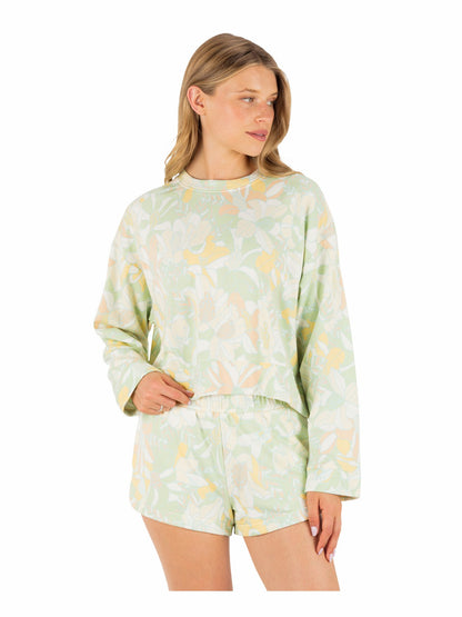 Hurley Safari Floral Boxy Crew
