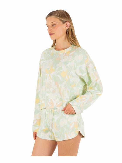 Hurley Safari Floral Boxy Crew