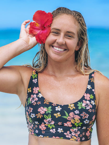 Hurley Max Hibiscus Dream Longline Bralette